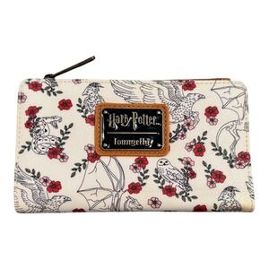 Loungefly x Harry Potter Magical‎ Creatures Floral Zippered Flap Wallet